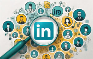 LinkedIn Logo in Lupe